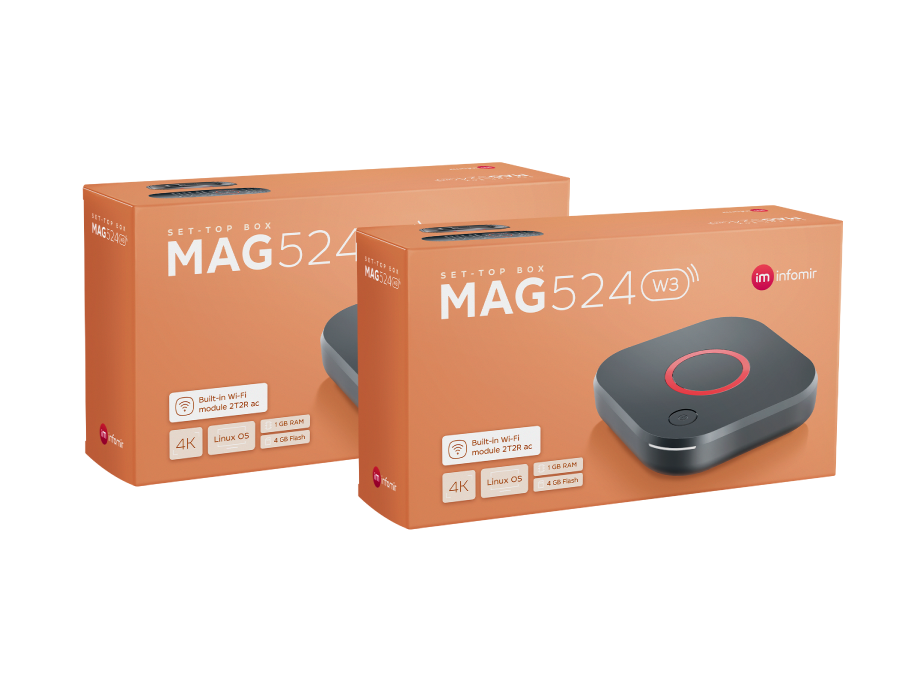 Mag524w3 pack x2 infomir europe retail shop